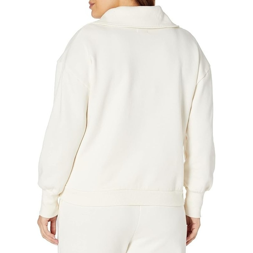 The Drop Women's Fleece Half-Zip Pullover Ivory XS NWT - Picture 6 of 6